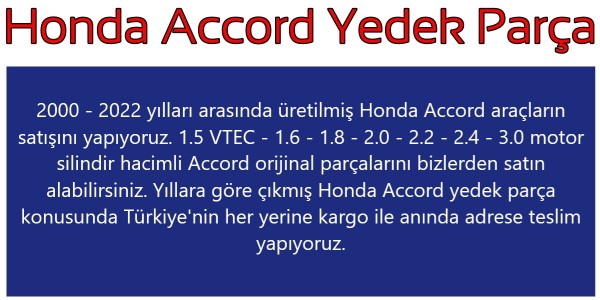 Accord Yedek Parça