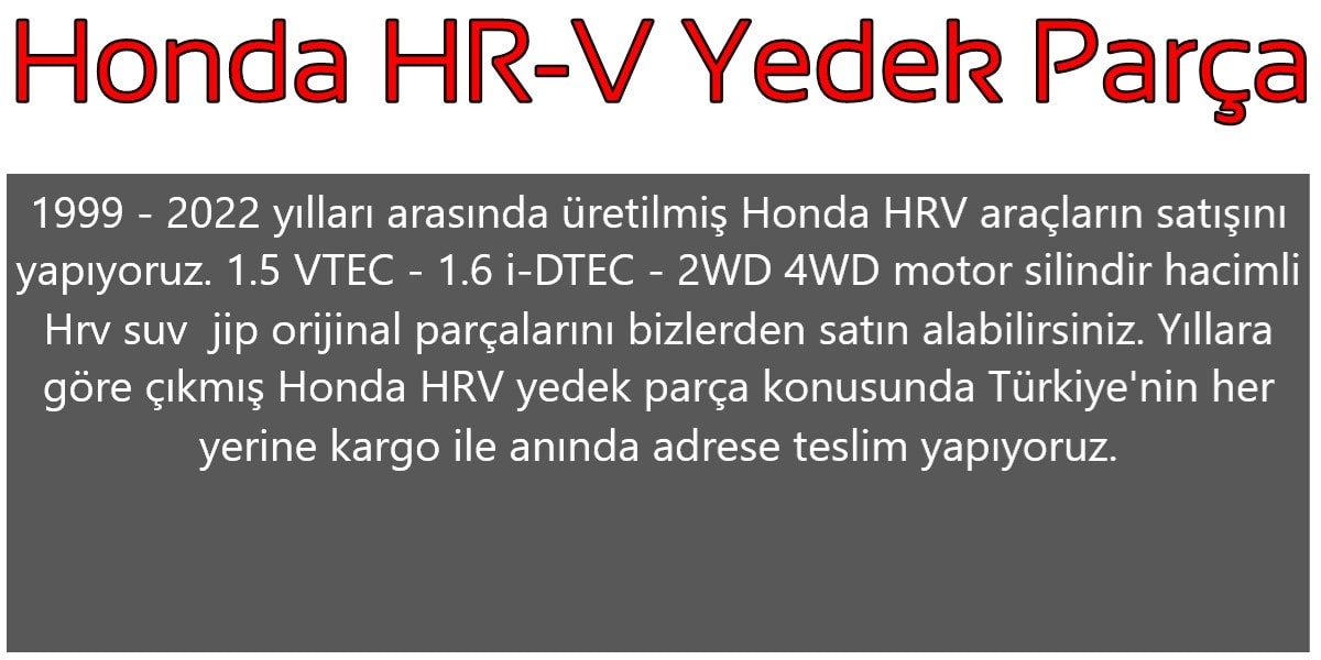 HR-V Yedek Parça